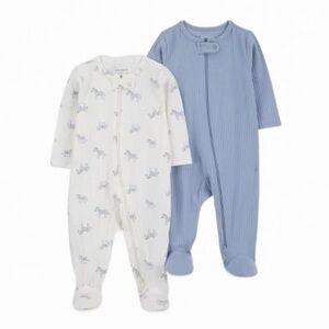 Carter’s Just One You 2 Way Zip Zebra Footed Sleepers 9 Months